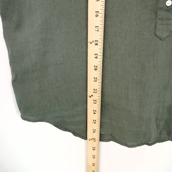 Grayson by Frank & Eileen Linen Shirt Womens Size 03 Half Button Front Top - Picture 7 of 13